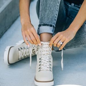 Vici Sweeney Chunky Heel Canvas Lace Up 